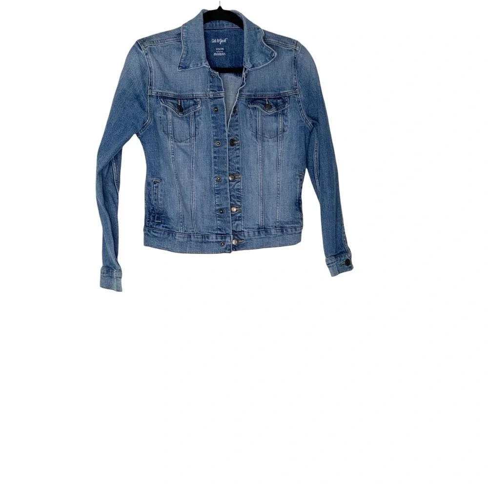 Cat & JACK  medium wash denim jacket. Long sleeves. Size L (kids)